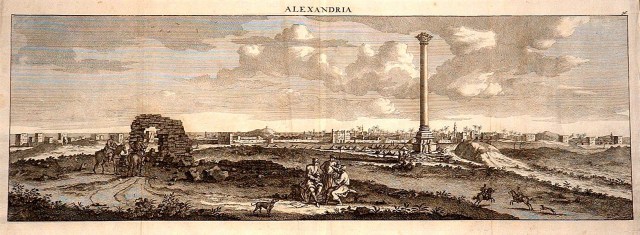 Cornelius_de_Bruyn,_view_of_Pompey's_Pillar_with_Alexandria_in_the_background,_1681
